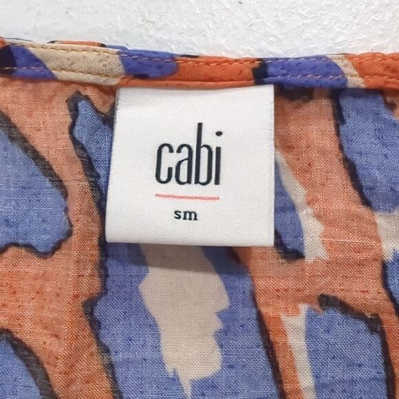 Cabi Blouse Womens Small Multicolor #5040 Isla Cami Animal Print Button Front - Picture 6 of 10